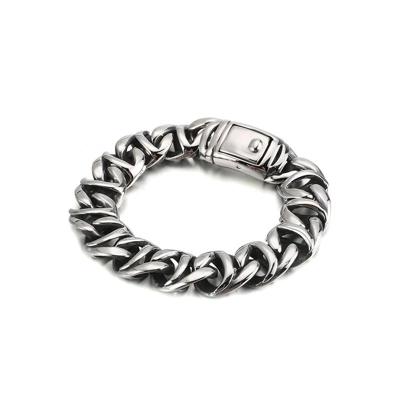 KALEN High Polished Arrow Shaped Bracelet Men 22cm Stainless Steel Bike Chain Bilezik Boho Male Jewellry Accessories