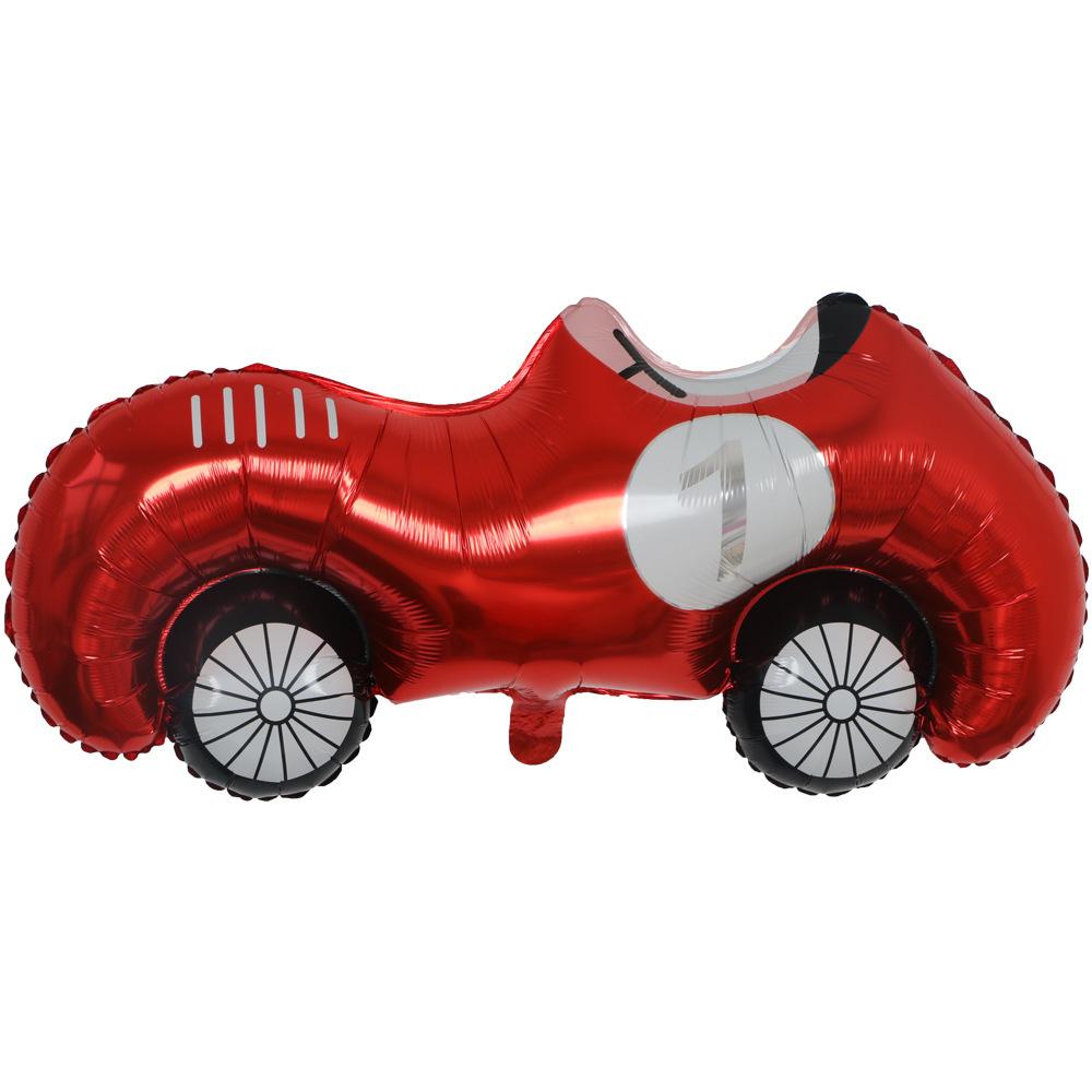 Tire Helmet Balloon 18 Inch Black And White Plaid Round Aluminum Film Balloon Racing Theme Party Decorative Balloon