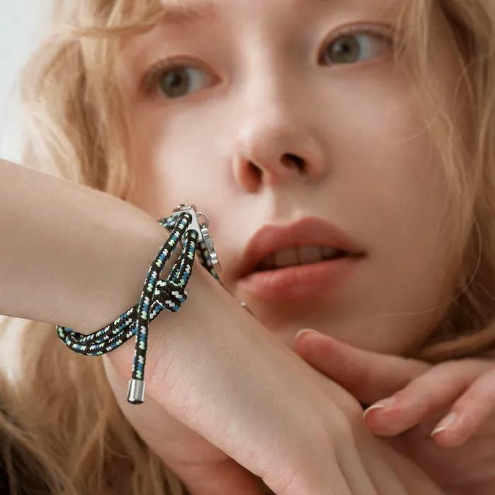 Bread Clip Cham Green Knot Bracelet