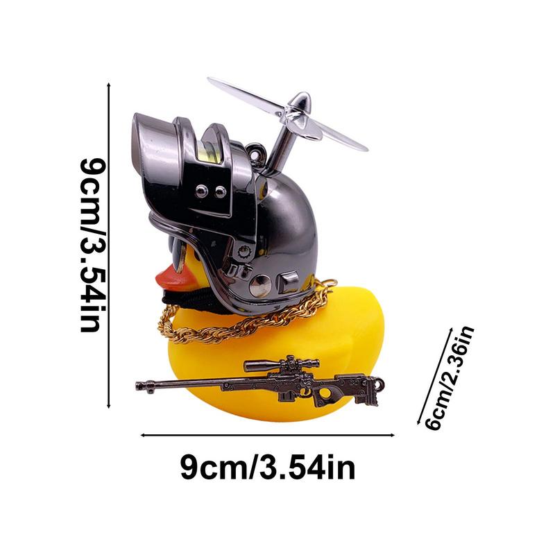 Car Ornaments Bicycle Horns Squeeze Black Duck with Straps Helmet, Silicone Elasticity Belt Bike Bell for Kids Sport Outdoor