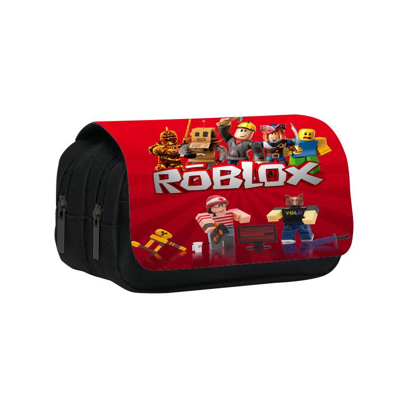 Roblox Muster Doppelschicht Flip Cover Schüler Schreibwaren Aufbewahrung Federmäppchen Für Kinder Und Jugendliche