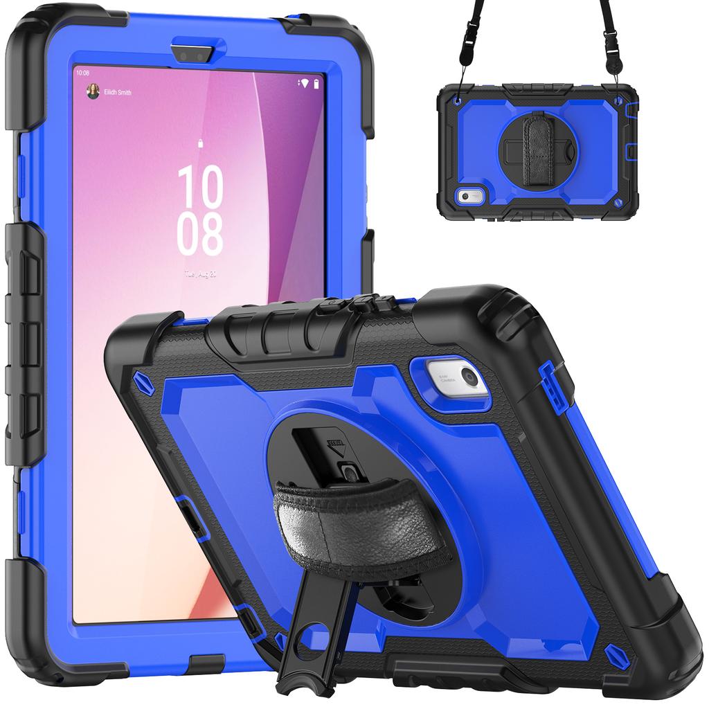 360 Rotatable Kickstand Armor Case for Lenovo M9 2023 9.0 Inch TB-310FU TB-310XU with Screen Protector Hybrid Cover Shockproof