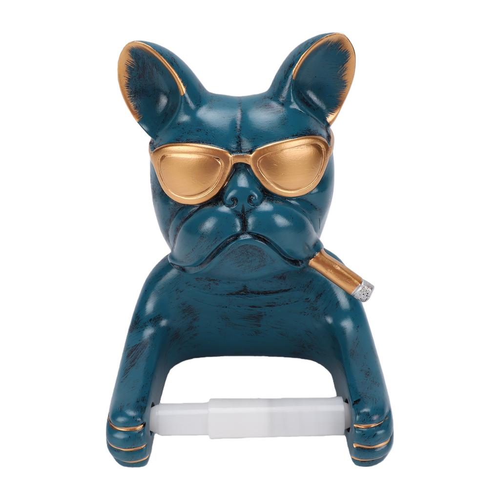 French Bulldog Toilet Paper Holder Wall Mounted Funny Dog Toilet Paper Stand Bathroom Decoration