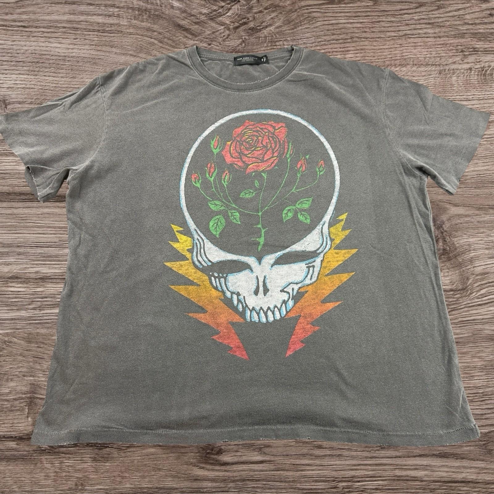Grateful Dead / Retro Graphic Adult Size 2X-Large Distressed Washed Blk Unisex T-Shirt M