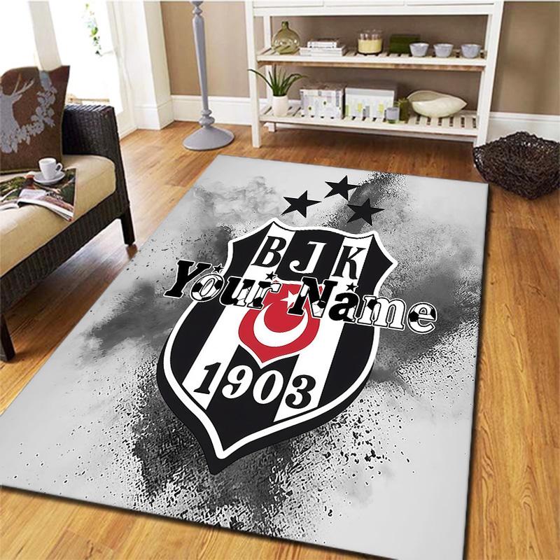 Besiktas Gymnastics Club Custom Name Carpet Rug For Living Room Bedroom Home Sofa Decoration Kids Play Nonslip Floor Mat