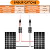 4 Pairs Solar Connector Y Branch Parallel Adapter Cable Wire Plug 2 to 1 Male Female Connectors (M/FF, F/MM) for Solar Panel with PV Cable Clips