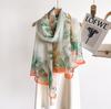 Summer Scarf Women Outdoor Sunscreen Shawl Soft Bandanna Foulard Female Floral Silk Shawl Lady High Quality Head Hijab Wrap