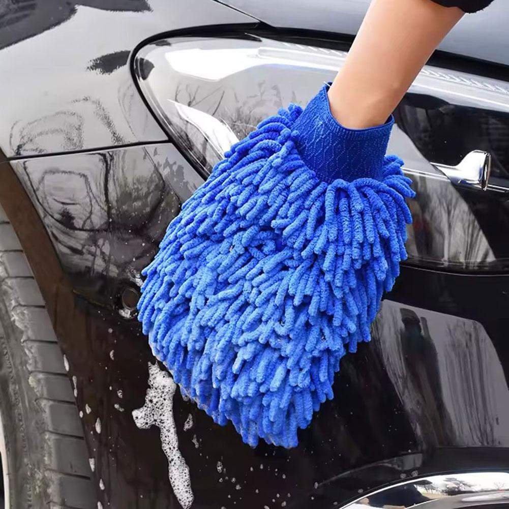 Car Wash Glove Coral Mitt Soft Anti-scratch for Car Wash Multifunction Thick Cleaning Glove Car Wax Detailing Brush