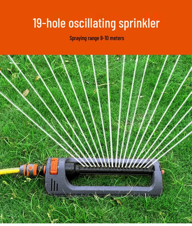 19-Hole Irrigation Sprinkler for Garden and Vegetable Watering
