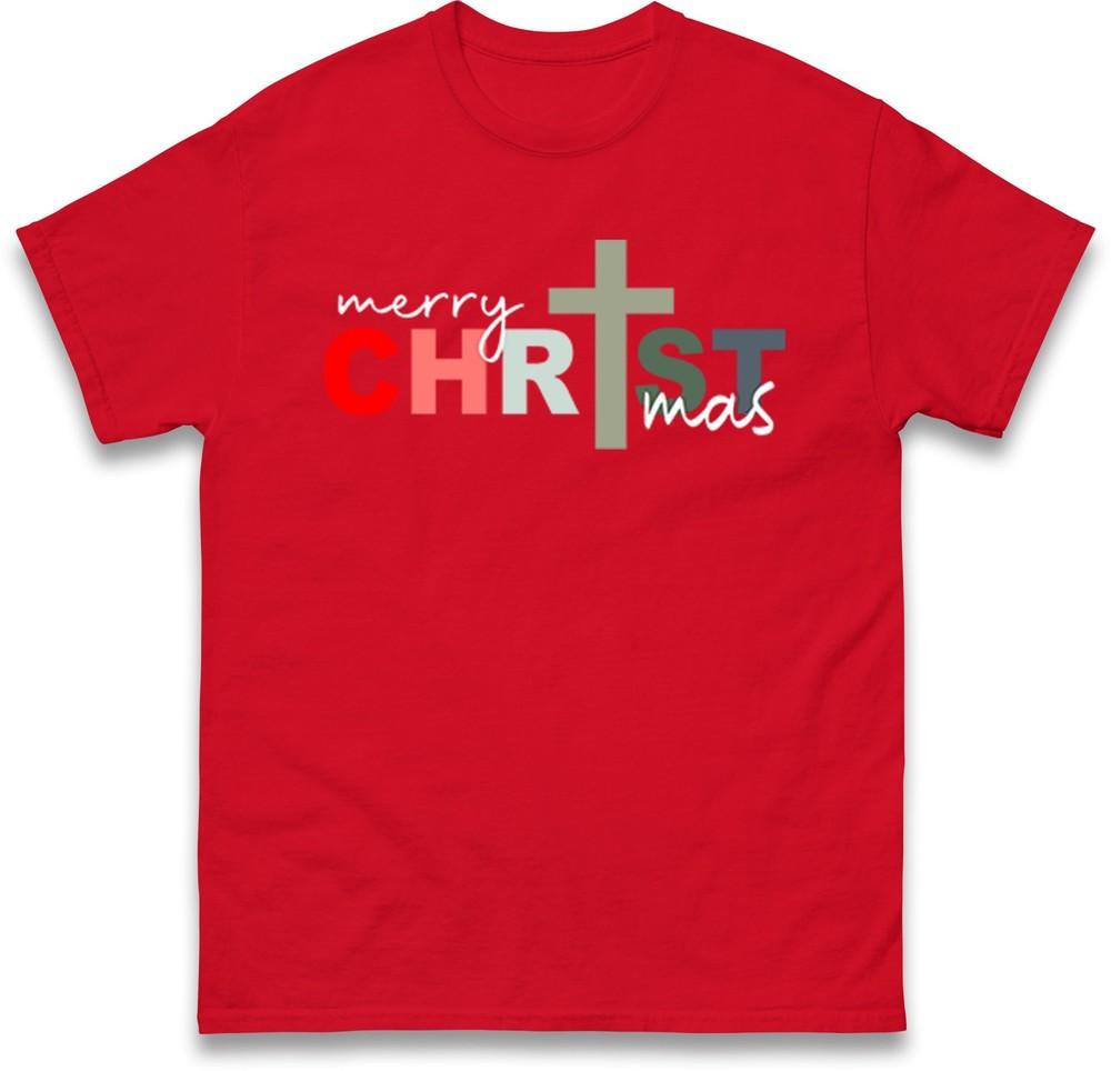 Christ Jesus Christmas T Shirt Christianity Xmas Tee Top Xmas Festive Gift Top S