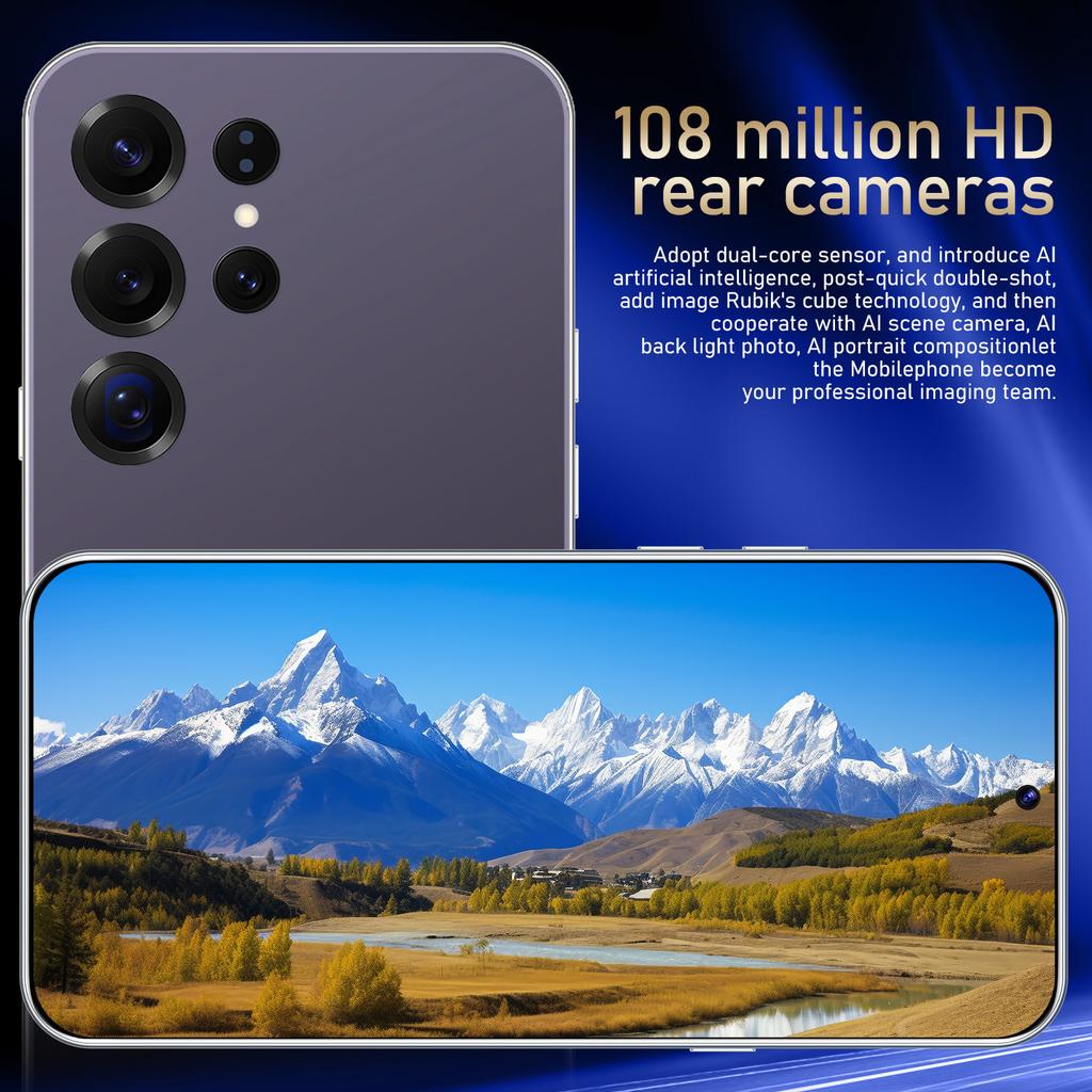S25 Ultra Android 15 Smartphone - 2GB RAM + 16GB ROM, Built-in Stylus, HD Display, Multi-Camera