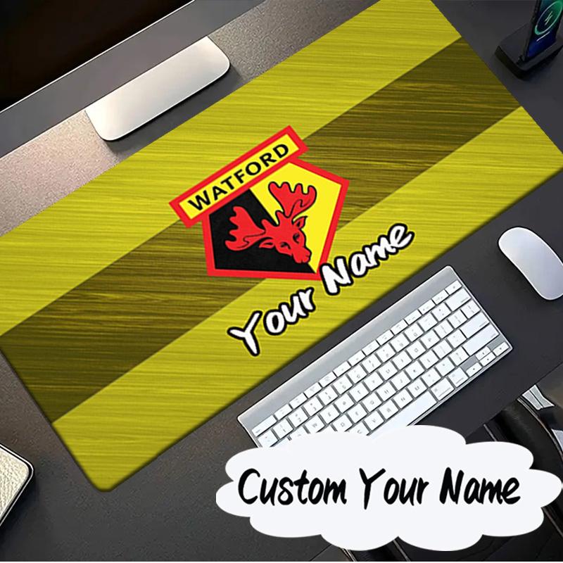 Custom Name Mouse Pad Watford Crest Design Mouse Pad, Gaming Mouse Pad, Keyboard Pad, Desk Decor for Computer Notebook Fan Birthday Gift