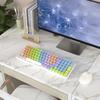 Bunte kabellose Tastatur und Maus Gradient Regenbogen 100 Optische Maus Verbindung für und Desktops Links9+ Combo, Farben, Tasten, 2,4 GHz Windows, Mac,