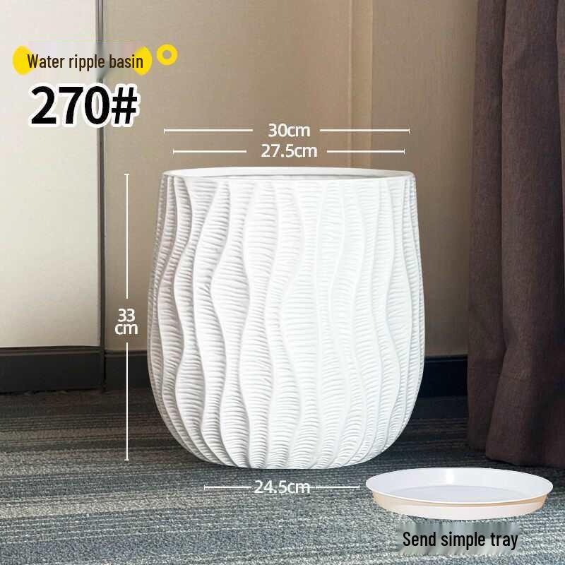 Large Caliber Resin Flower Pot for Monstera Deliciosa - Durable, Thickened Design with a Luxurious Touch