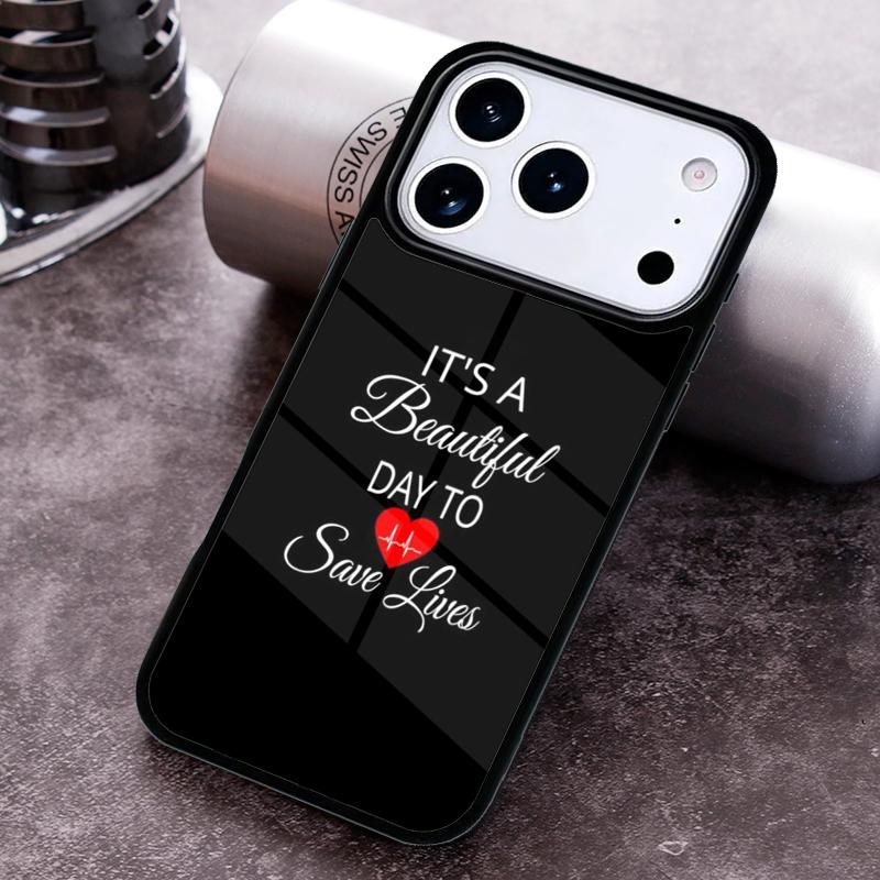 Nurse syringe heartbeat Medicine Phone Case for iPhone 17 16 15 Pro Max Air 14 13 12 11 Plus Shockproof Capa Cover