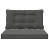 Outdoor Sofa Cushion Set 2 pcs Anthracite Polyester