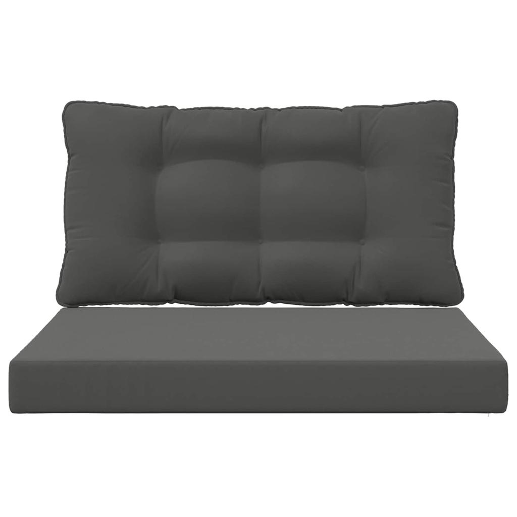 Outdoor Sofa Cushion Set 2 pcs Anthracite Polyester