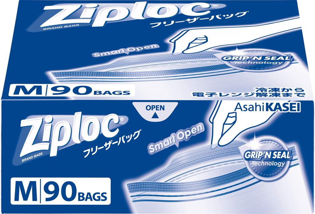 Ziploc [High-Capacity] Ziploc Reusable Polyethylene (PE) Freezer Bags, Medium, 90 Count, Clear Zipper