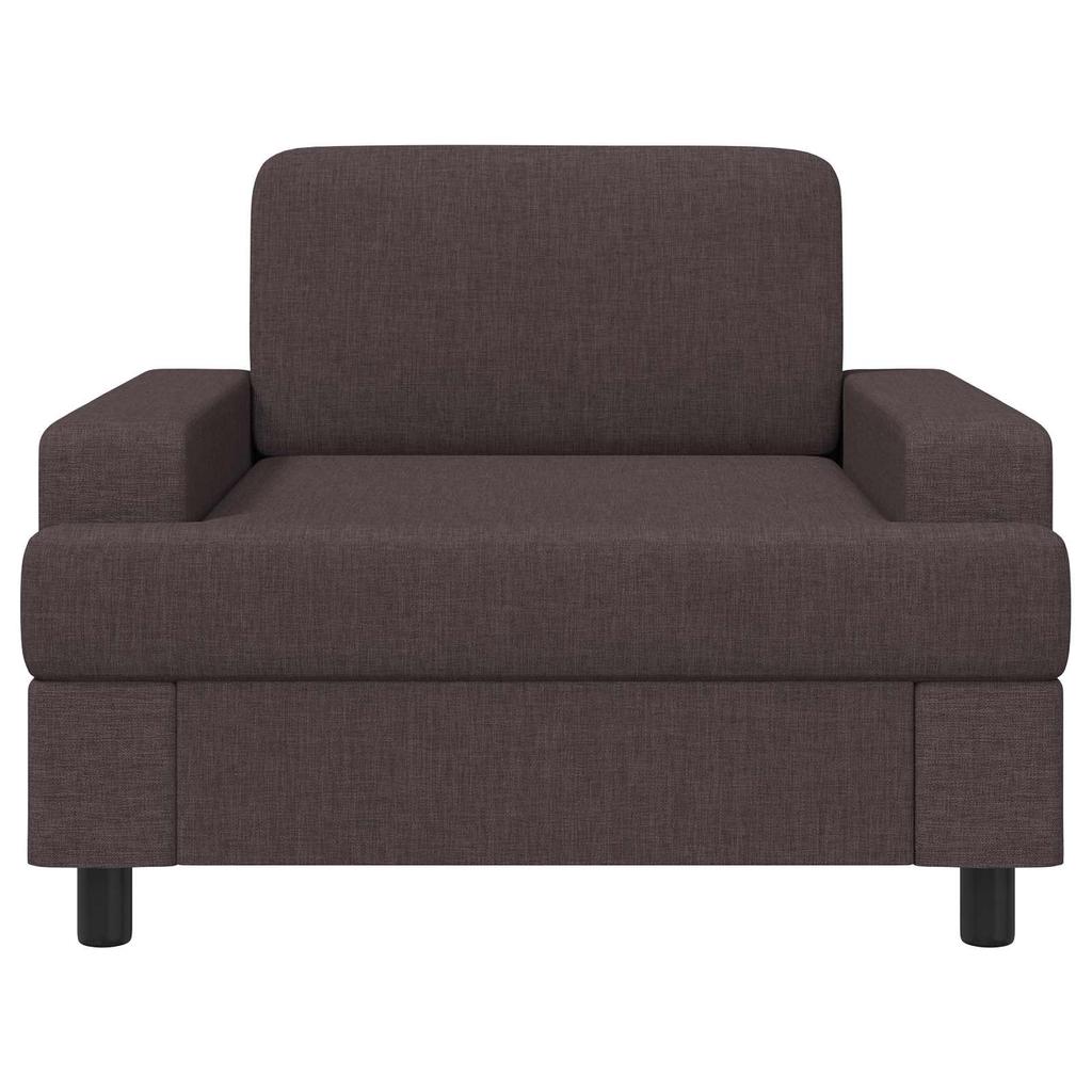 Armchair Dark Brown Fabric