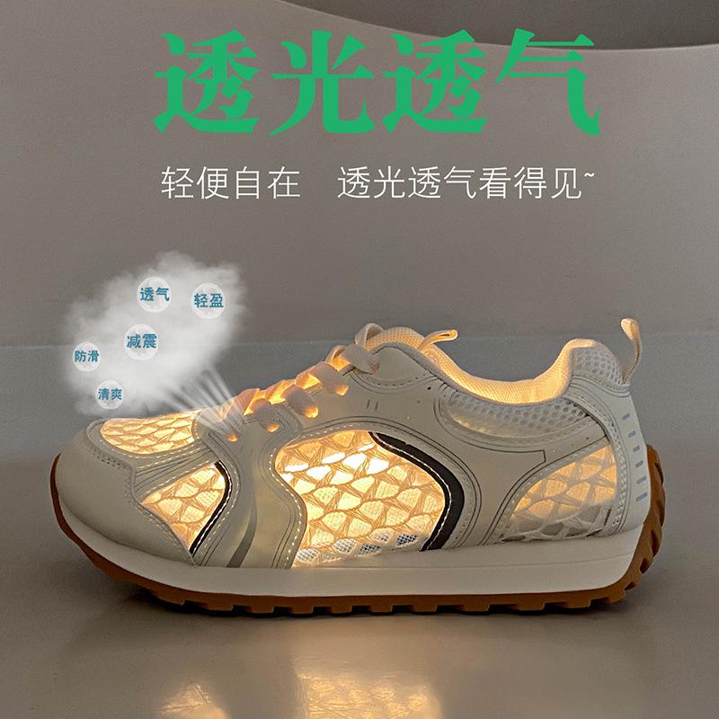 Korean Version of the New Dad Shoes Women's 2025 Summer Student Sports Thick-soled Heightening Casual Shoes Mesh Breathable Women's Shoes