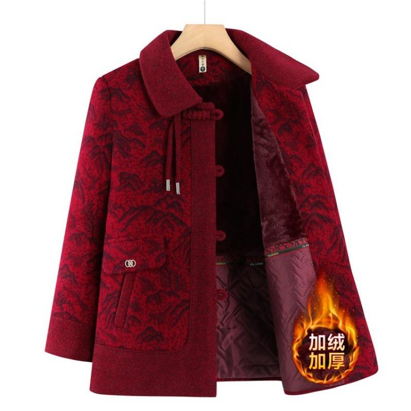 Mittelalte Großmutter Winterkleidung Fleecejacke Alte Dame Nerzoberteil Warme Mutterkleidung Dickere Kleidung