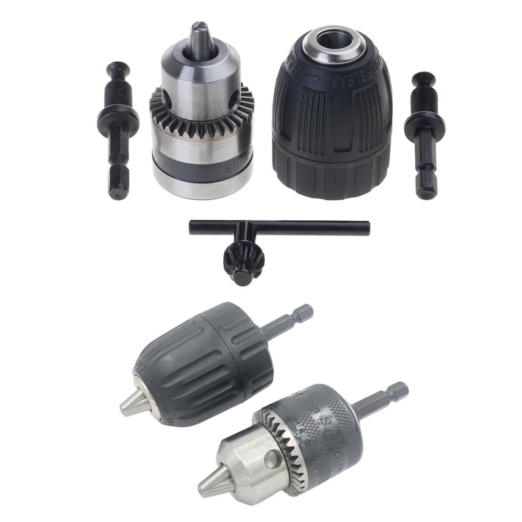 Heavy Duty Hexagonal Shank Drill Chucks Adapter Converter for Electric Tool No Wrenches Need ABS Materials Fast Release