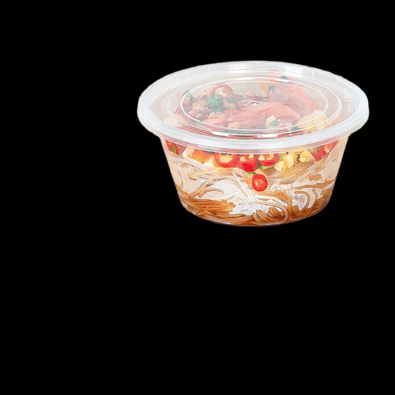 NHZHIW 450ml Round Disposable Takeaway Containers with Lids