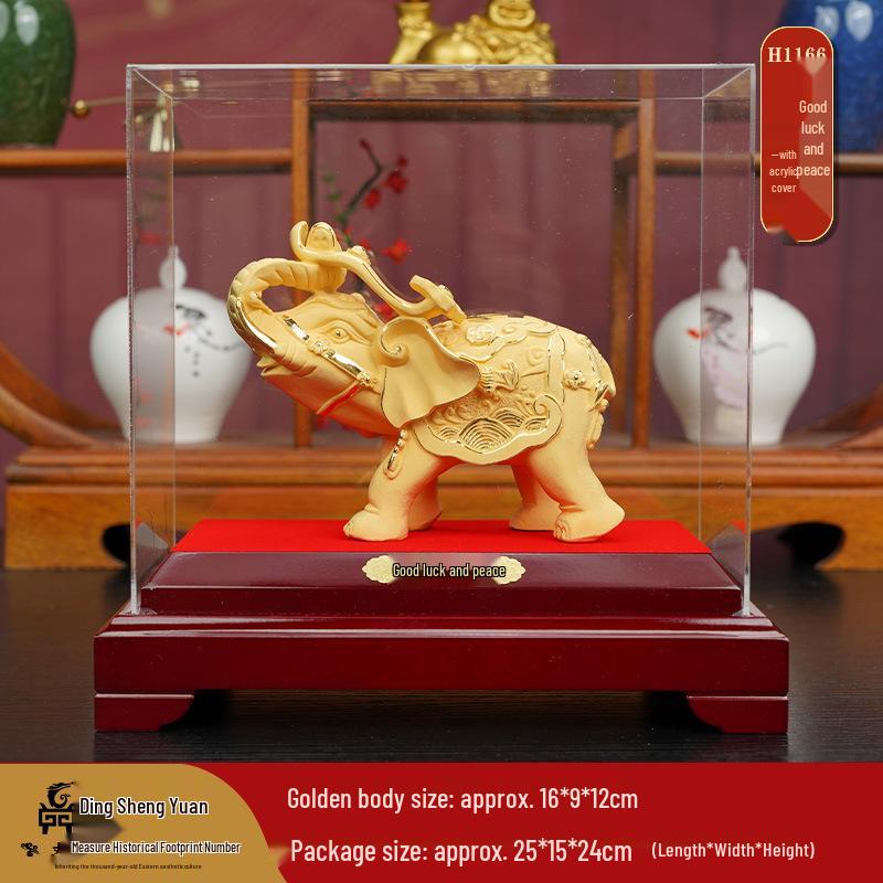 Golden Coin Turtle Wealth Ornament - Housewarming, Wedding Gift, Desktop or Living Room Decoration, Longevity Mascot.