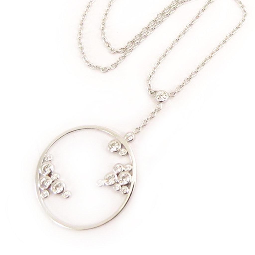 Altesse [L0184] - Collier Argent 'Déesse' blanc