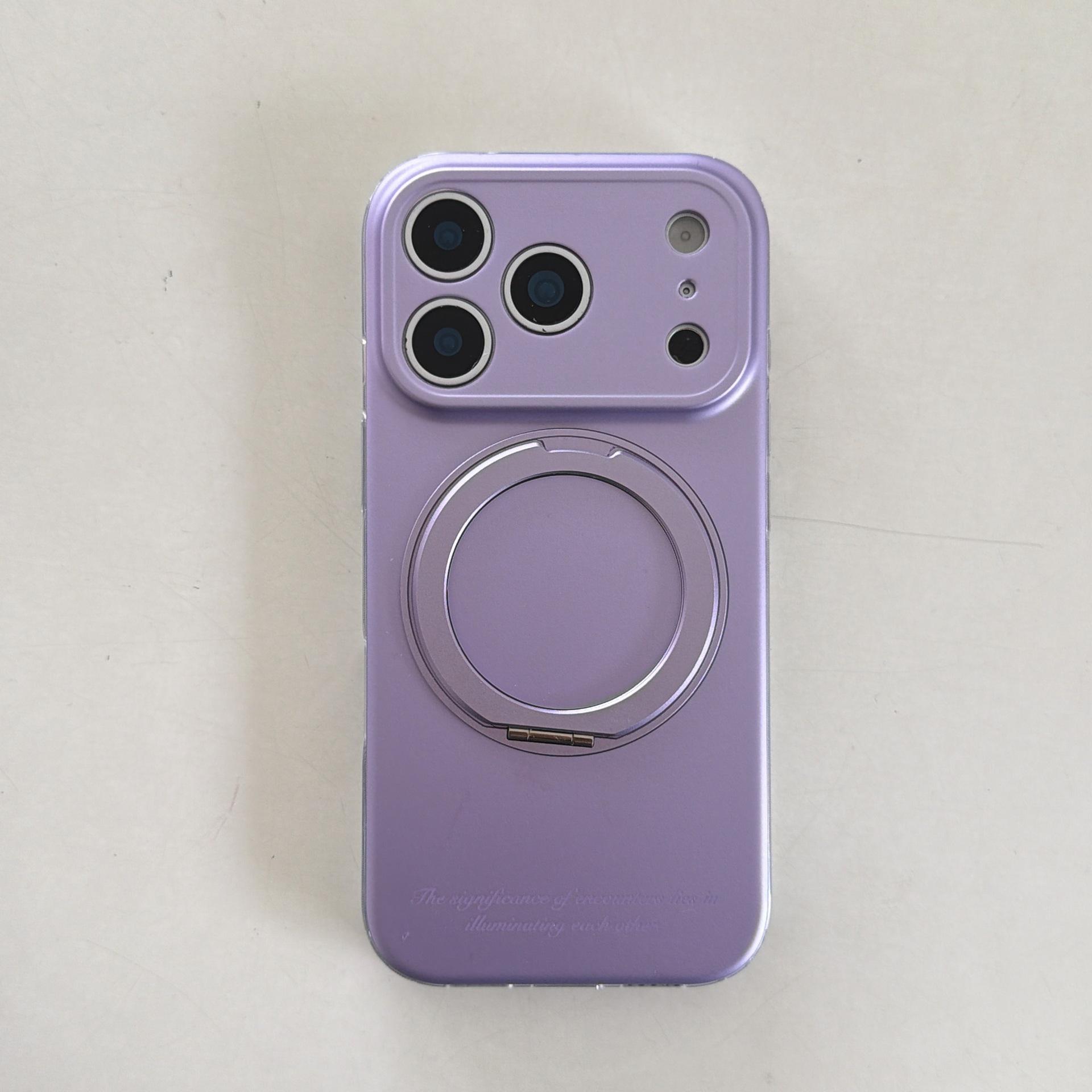 

Frosted Stand-Compatible iPhone 17/16 Pro Max Case for Women - Minimalist Solid Color, 360° Rotating Stand iPhone 15 Pro