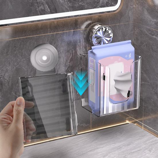 Wall Mount Wipes Storage Box Paper Dispenser Strong Load-bearing Transparent