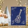 Birthday Greeting Card Paper Sculpture Guitar Happy Birthday Card with Envelope For Kid Adult Anniversary Celebration