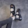 Damen Vintage Plateau Römersandalen