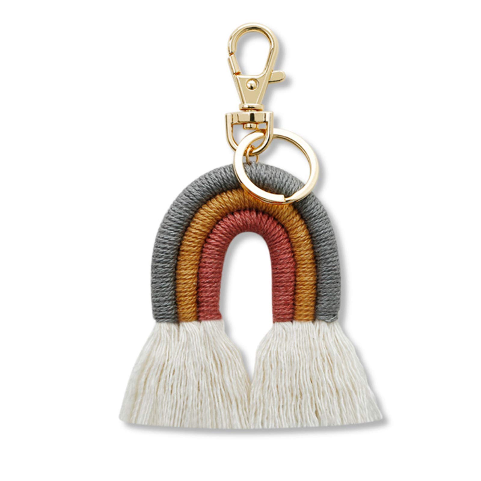 

1PC/3PCS Сумка Вішалка Сумочка Брелок Брелок Автомобіль Тримач Брелок Райдужний Брелок Китиця Богемський сірий