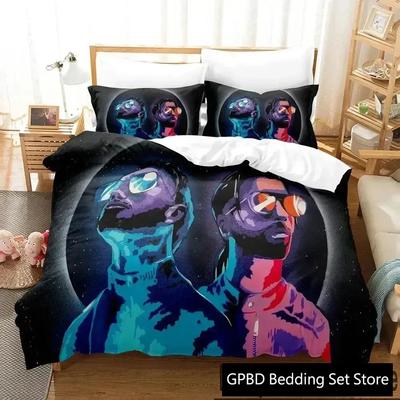 Ropa de Cama Set Dúo de Rap PNL Impresión 3D Niños Niñas Tamaño Individual Queen King Funda Nórdica Funda de Almohada Cama niños Adulto Textil para el Hogarextile