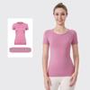 LU3.0 Women's Quick-Dry Short Sleeve Yoga Top for Fitness and Running