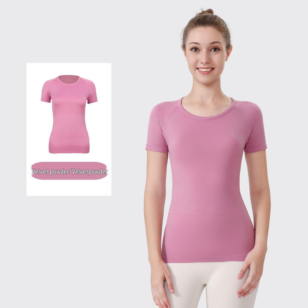 LU3.0 Women's Quick-Dry Short Sleeve Yoga Top for Fitness and Running