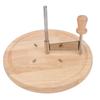 Cheese Curler Shaver 8.7 Inch Stainless Steel Manual Chocolate Curler Wheel with Beechwood Base for Restaurants Cafes