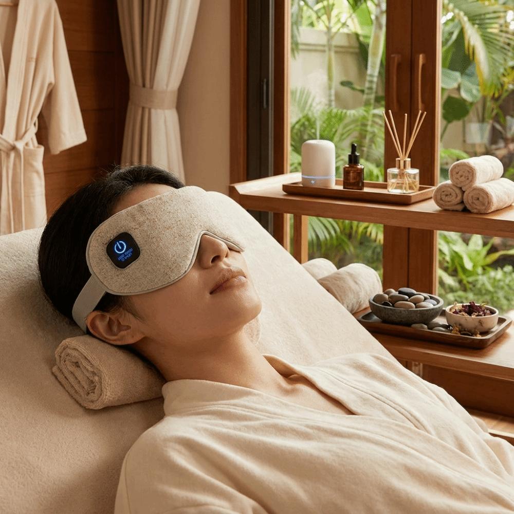 Rechargeable USB Temperature Control Eye Mask Cordless Heating Sleep Eye Mask Home Travel