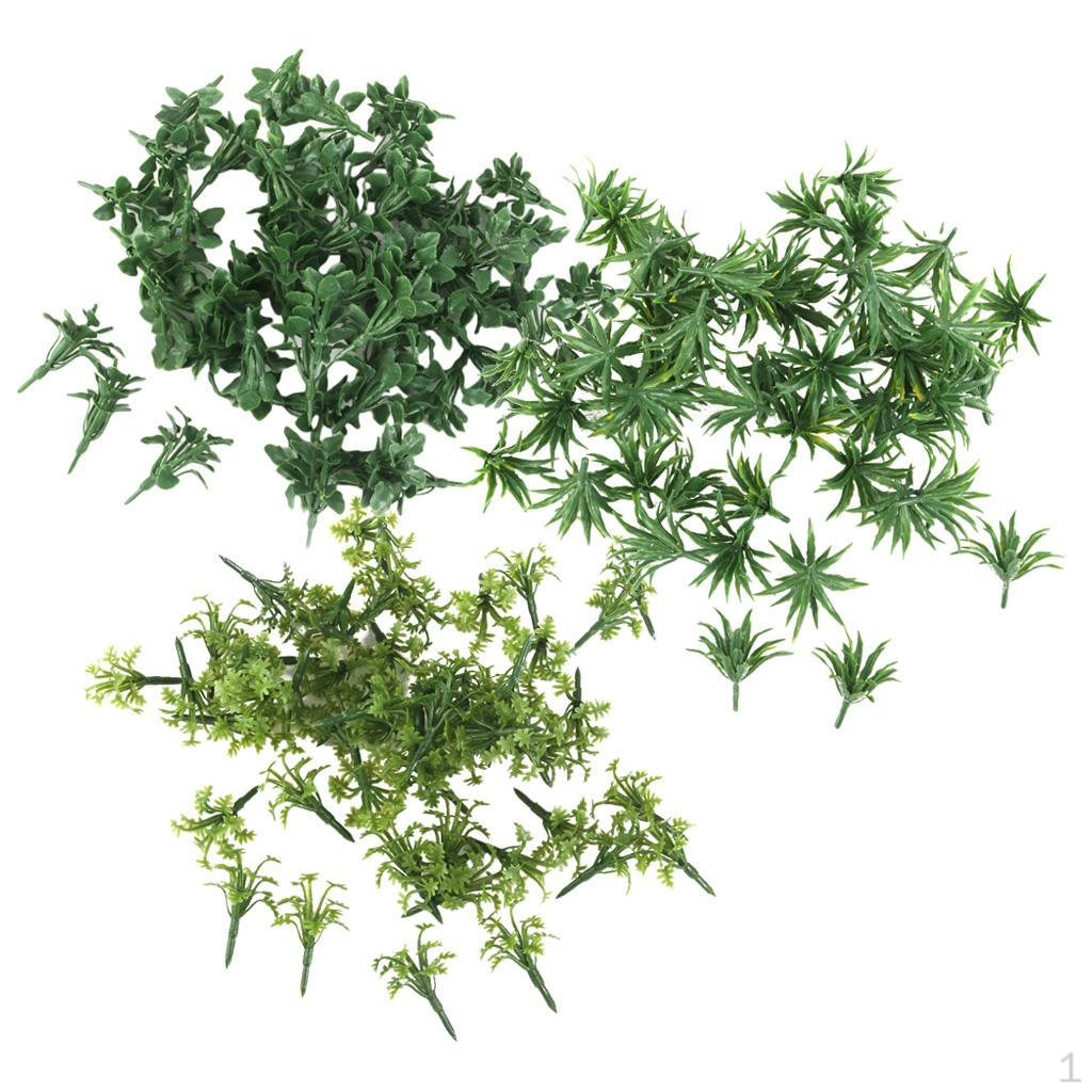 

150 шт. Модель кустов травы для железной дороги, варгейма, диорамы поезда, пейзажа, 3,3-5,5 см