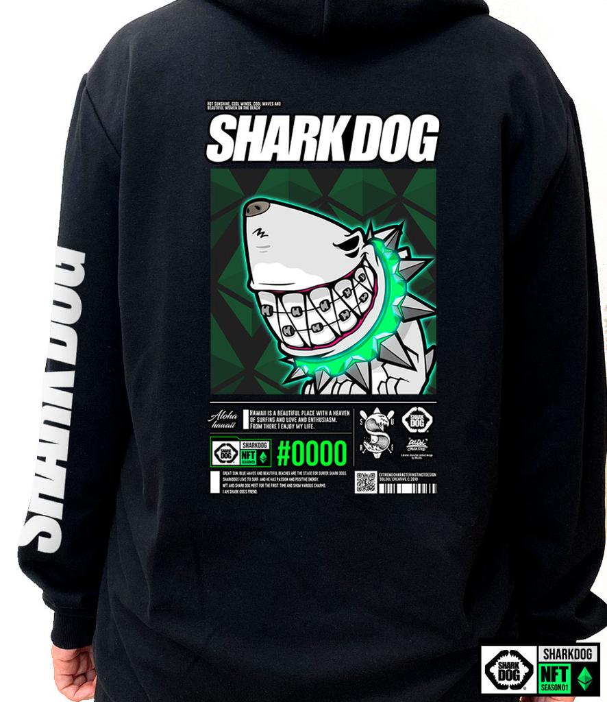 Shark-Dog-Hoody-253 Shark Dog Surfing Hawaii Nft Character Graphic Hoodie