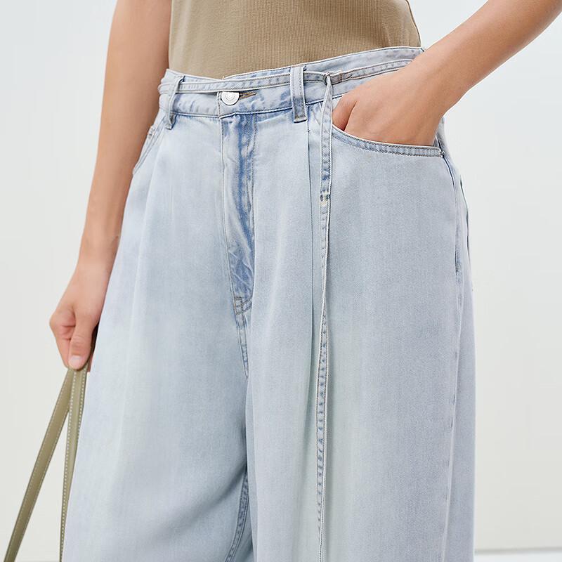 LESS 2025 Spring Lyocell Wide-Leg Jeans