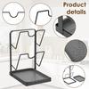 Pot Lid Storage Rack Kitchen 2 Layer Pot Cover and Pan Organizer Cutting Board Spatula Holder with Removable Drip Tray