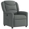 Electric Recliner Chair Dark Grey Fabric