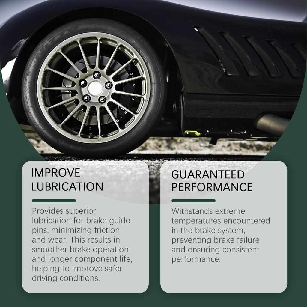 Homonth Automotive Brake Caliper Grease Silicone-based Lubricant Caliper Anti-Seize Maintenance Grease