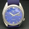 Seiko 5 AUTOMATIC 7019A JAPAN MENS VINTAGE BLUE COLOR DIAL WATCH A701632-5 R206c-a701632