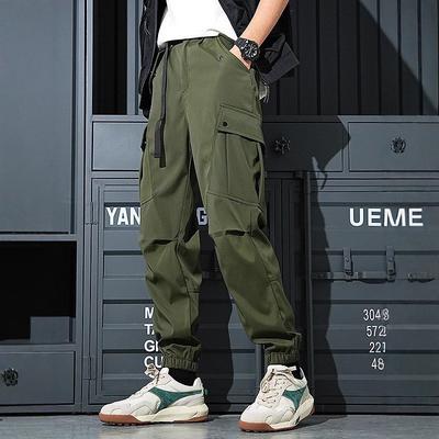 New Men's Casual Trousers Spring and Summer Loose Thin Versatile Functional Work Pants Multi-pocket