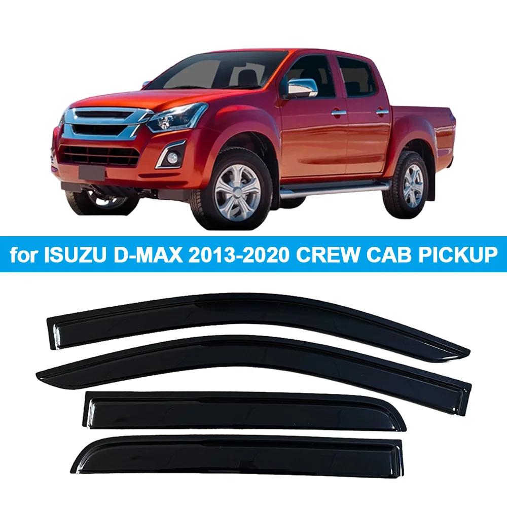 

Дефлекторы боковых окон для ISUZU D-MAX 2013 2014 2015 2016 2017 2018 2019 2020 Пикап Crew Cab Ветровики Защита от дождя Козырьки на двери Вентиляционные