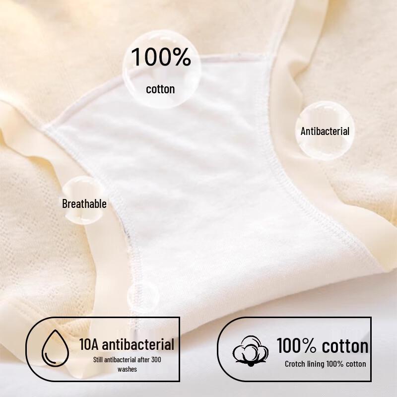 FitonTon Women's 5-Pack Cotton Antibacterial Briefs