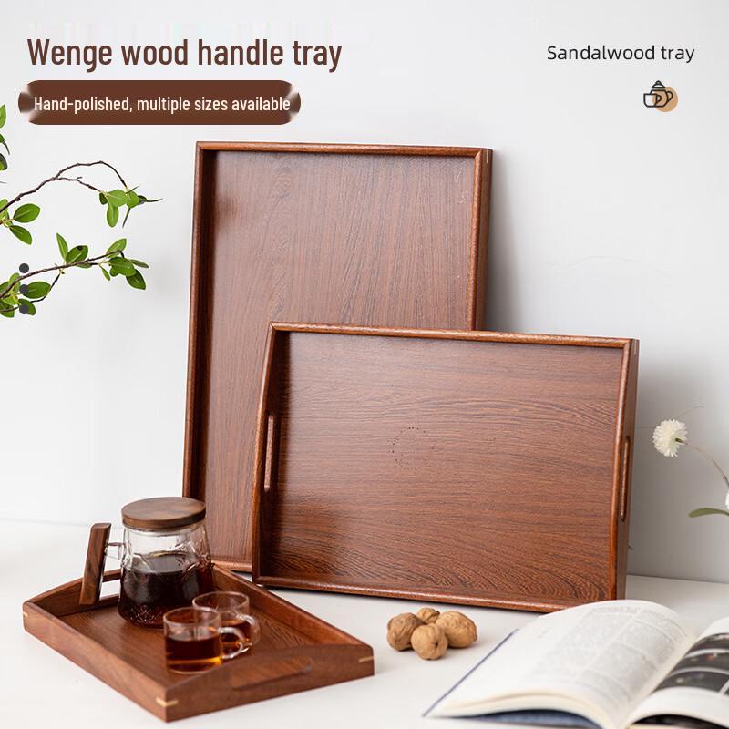 Wooden Rectangular Tea Tray
